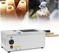 Electric Ice Cream Cone Maker - Stainless Steel Chimney Cake Oven with 2 Bars for Home Kitchen