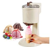Electric Ice Cream Cone Maker With Compressor, 1L Large Automatic Soft Machine For Home, Sorbet Maker