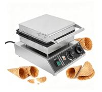 Electric Ice Cream Cone Maker with Temperature and Time Control for Home Baking, Ideal for Making Perfect Snacks and Desserts Anytime