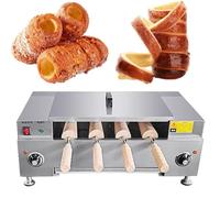 Electric Ice Cream Cone Oven, Commercial Chimney Cake Maker with 4 Rollers, Adjustable Temperature Digital Display, Bakery Equipment for Desserts