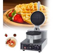Electric Ice Cream Cone Waffle Maker Machine Egg Roll Bowl Machine Waffle Cone Maker Stainless Steel Body Nonstick Surface for Commercial Home Use SingleHead