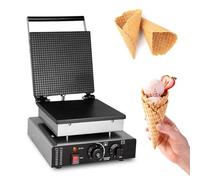 Electric Ice Cream Cone & Waffle Maker, Stainless Steel Commercial & Home Use with Nonstick Mold - DIY Homemade Dessert Baker for Cones, Croissants, Rolls