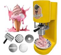 Electric Ice Cream Maker - Commercial Pasta Ice Cream Machine, Countertop Automatic Noodle Ice Cream Press, 7.9 Gal per Hour, 4 Interchangeable Molds