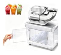 Electric Ice Crusher, 350W Automatic Ice Shaver Machine with 8 Gal Storage Bin and Stainless Steel Dual Blades, 661LBS/H, 1450RPM, Commercial Ice Shaved Machine, for Family Restaurants Bars