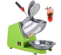 Electric Ice Crusher, 85Kg/h Commercial Snow Cone Maker with Adjustable Thickness, Stainless Steel Blades, Anti-Slip Handle for Home, Shop, Cafe, Bar