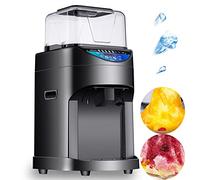 Electric Ice Crusher, Commercial Slush Machine, Adjustable Thickness, 0.8kg/Min Shaved Ice Speed, Automatic Ice Maker for Kitchen Bar Cafe Summer Drinks