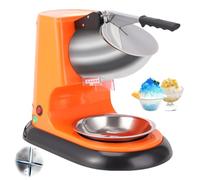 Electric Ice Crusher, Commercial Snow Cone Maker with Adjustable Coarseness, 95 kg/hr Ice Crushing Capacity, 6-Blade Smoothie Ice Breaker for Bars and Cafes