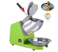 Electric Ice Crusher, Commercial Snow Cone Maker with Double Blades, 2 Settings Adjustable Coarseness, Dual-Cover Protection, Smoothie Small Home Breaker for Bars Cafes Snack Stands Home Gre