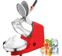 Electric Ice Crusher Electric Ice Shaver for Home&Commercial Use Crushed Ice Machine with Double Fully Stainless Steel Blades for Ice Cream Cocktails Cold Juice