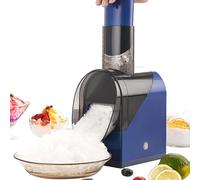 Electric Ice Crusher Ice Shaver Machine, Battery Powered Snow Cone Machine With Double Blades, Quick Crush In 3s, Crushed Ice Maker Shaved Ice Machine For Home&commercial Use
