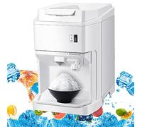 Electric Ice Crusher Machine 250W, Adjustable Ice Shaver for Cocktails & Ice Cream, Full Open Design for Fine & Coarse Shaving, Perfect Snow Cone Maker, 200-400kg/H