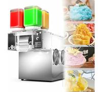 Electric Ice Crusher Machine, Adjustable Speed Stainless Steel Shaved Ice Maker for Commercial Use and Home Bars
