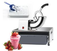 Electric Ice Crusher Machine for Shaved Ice and Snow Cones, High-Capacity with Non-Slip Handle for Home and Commercial Use