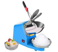 Electric Ice Crusher Machine, Stainless Steel Shaved Ice Maker with Two Blades, 65 Kg/h Ice Shaver for Cocktails, Bars, Slushy, Home and Commercial Use
