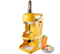 Electric Ice Crusher Machine with Dual Stainless Blades and Safety Switch for Shaved Ice and Snow Cones in Restaurants, Bars, and Homes