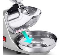 Electric Ice Crusher Machine with Stainless Steel Bowl, Non-Slip Pads, 1450R/M, 65KG/H Capacity, Ice Shaver Snow Cone Maker for Cocktails, Ice Cream, Smoothies, Cold Juice