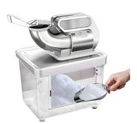 Electric Ice Crusher Shaver 350W, 300KG/H Dual Blade Automatic Snow Cone Maker with 30L Storage Bin for Commercial Use