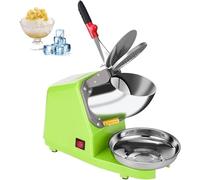 Electric Ice Crusher Shaver, Commercial Smoothie Machine, Stainless Steel Snow Cone Maker with Dual Blades for Ice Cream, Cold Drinks, Fruit Desserts and Cocktails