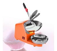 Electric Ice Crusher Shaver Stainless Steel Snow Cone Maker for Ice Cream, Cold Drinks, Fruit Desserts, and Cocktails with Dual Stainless Steel Blades