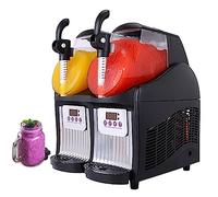 Electric Ice Crusher Slush Machine 5L Crushed Ice Maker - 2 Tank Stainless Steel Drink Beverage Machine for Ice Tea Juice Dispenser