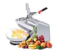 Electric Ice Crusher, Snow Cone Maker with Dual Stainless Steel Blades, Ice Crushing Machine for Home, Restaurant, and Commercial Use