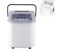 Electric Ice Maker, 24H Ice Machine, Ready in 7-8 Mins, 1.1L Water Tank, 2 Bullet Ice Sizes, Ideal for Home, Office, Bar Use