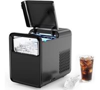 Electric Ice Maker Machine, Self-Cleaning Countertop Ice Cube Maker, 1.5L Water Tank, Produces 12kg Ice in 24h, 2 Bullet Ice Sizes, Ready in 6 Mins, Ideal for Home & Parties