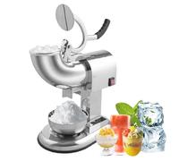 Electric Ice Shaver - 350W Stainless Steel Snow Cone Maker with Durable Blade, 220V for Smooth Ice Crushing