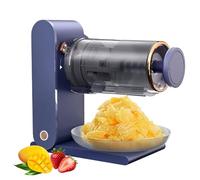 Electric Ice Shaver, Ice Crushers Slushie Maker with Icicle Molds & Brush, Detachable & Low Noise, Rechargeable Smoothie Machine for Snow Cones, Cold Drinks, Fruit Desserts Blue