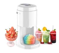 Electric Ice Shaver Machine, 135W Ice Crusher & Slush Machine, Foldable Snow Cone Shaved Ice Maker, for Snow Cones Slushies Smoothies Iced Coffees White