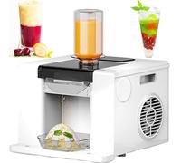 Electric Ice Shaver Machine - Automatic Snowflake Maker for Smoothies and Snow Cones, High Capacity for Food Service Utilization