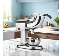 Electric Ice Shaver - Stainless Steel Snow Cone Machine, Double Blade Ice Crusher for Shaved Ice and Cold Drinks