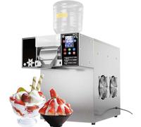 Electric Ice Shaving Machine for Restaurants - Continuous Ice Maker, 360W, 60kg/24H, Snowflake Ice Maker for Bingsu, Snow Cone, Ice Crusher, Heavy Duty