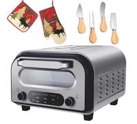 Electric Indoor Pizza Maker with LED Control Panel, Quick Heat Technology, Cooks Pizza in 90 Seconds, Adjustable Settings for Perfect Homemade Pizza