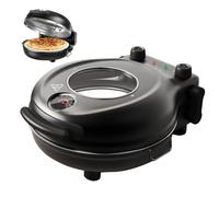 Electric Indoor Pizza Oven, 12 Inch Countertop Pizza Maker with Glass Window, 1200W Dual Temp control and Timer, for Home, Kitchen, Parties