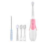 Electric Infant Toothbrush Upgraded Technology Nonslip Handle and Efficient Removal Function for Baby Ages 0 to 3 Year Battery Powered Tooth Brush