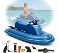 Electric Inflatable Watercraft for Adults, Two-Person Powered Boat with 500W Motor, Foldable 2-Seater Motorized Inflatable Boat with Pump Kit