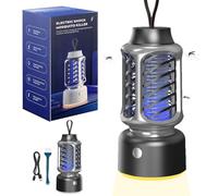 Electric Insect Killer, Mosquito Lamp, 1600 V Rechargeable, Mosquito Trap with UV Light and LED Lighting, Portable Insect Killer, Mosquito Repellent, Mosquito Killer for Indoor and Outdoor Use