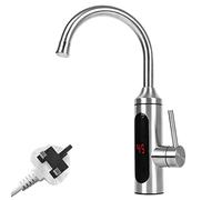 Electric Instant Heater Tap 220V,WMLBK Stainless Hot Water Kitchen Tap with LED Digital Display Mixer Hot and Cold Water Instant Tankless Electric Hot Water Faucet for Kitchen Bathroom