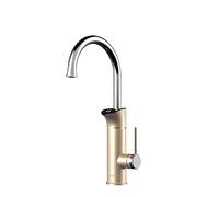 Electric Instant Heater Tap, Kitchen Mixer Tap, Water Sink Tap, Hot Water Tap with LED Digital Display, 3000W Instant Tankless Hot Water Faucet, 360° rotating faucet, adjustable temperature-Gold