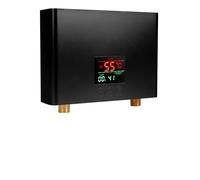 Electric Instant Water Heater, Tankless Mini Hot Water Heater for Sink Kitchen Home-Energy Efficient, Rapid, LCD Large Display, Remote Controlled, 3KW (Black)