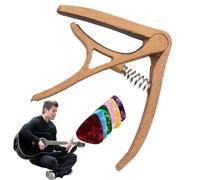 Electric Instrument Capo - Portable Performance Clamp Six Pieces Assorted Pick Accessories Accurate Pressure Control Trigger Travel Student Session