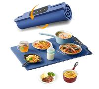 Electric Insulated Tray with Full-Surface Heating, 10-Second Rapid Heating, Rollable for Portability, 240W High Power. Ideal for Keeping Party Food Warm. Dimensions: 65 × 38 × 1 Cm.
