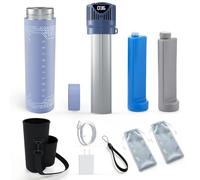 Electric Insulin Cooler Travel Case, 4Pens Mini Medication Fridge with Biogel, USB Medicine Cooler Keeps Dynamic Temp 2-8℃, Blue