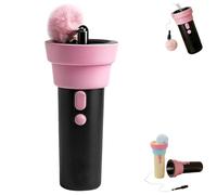 Electric Interactive Cat Toys, Electric Cats Wand Toy with Telescopic Rope, Plush Fuzzy Balls Launcher for Indoor Cats, Quiet Motor Cat Ball Toy Launcher for Kittens & Adult Cats (Black)