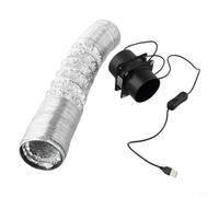 Electric Iron Fume Extractor USB Powered Solder Smoke Remover with Hose for Desktop Repair Workbench - Compact 44CFM Ventilation Fan(Fan Plus 6m Pipe)