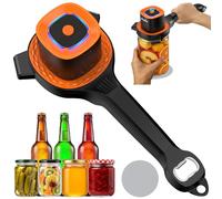 Electric Jar Opener, 2-in-1 Bottle Openers for Arthritic Hands, Orange