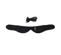 Electric Jaw Heating Pad Massage Vibration Face Heating Pad Adjustable Temperature Heating Vibrating Jaw Strap for Relaxation and Pain Relief Black OK Fabric 28.35x4.72x3.15in