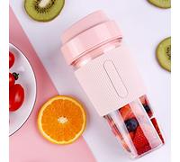 Electric Juicer Cup Mini Portable USB Rechargeable Blender Pink Mixing Bottle for Shakes Fruit Vegetables Frozen Yogurt 300ML