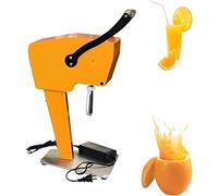Electric Juicer with Corer and Double Blades, No Peeling Required, Fast 10S Juicing, Manual Press for Large Fruits